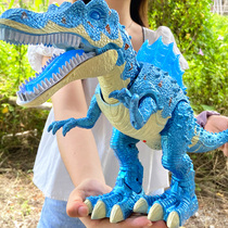 Electric dinosaur model glowing walking dinosaur model moving platypus dragon Allosaurus Childrens boy toy