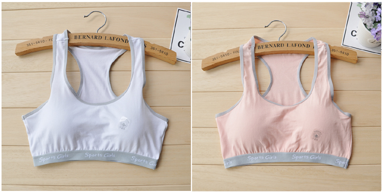 Phần mỏng thể thao cô gái đồ lót vest loại sinh viên cotton áo ngực đa năng thời kỳ phát triển mà không vành nhộn nhịp đồ lót nữ hàng hiệu
