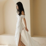 茉野婚纱 Белое свадебное платье, вечернее платье, открытые плечи