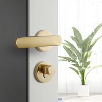 Quality solid plus mechanical lock core door handle bedroom indoor room toilet lock handle for home universal door lock