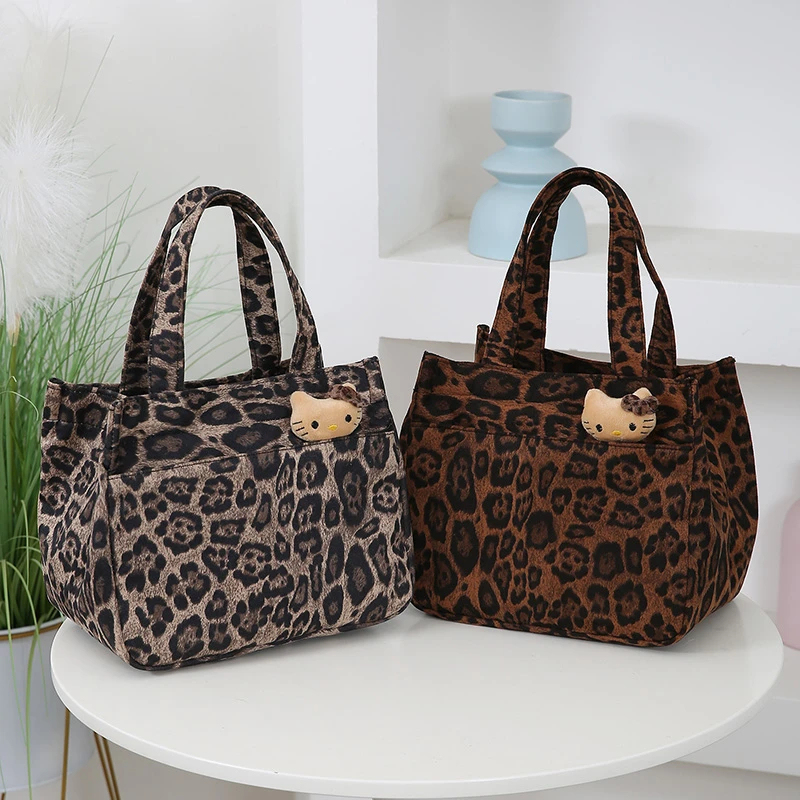 Autumn and Winter New High-Quality Leopard Print Fashion Zipper Mommy Bag Lunch Box Bag Work Commute Bag