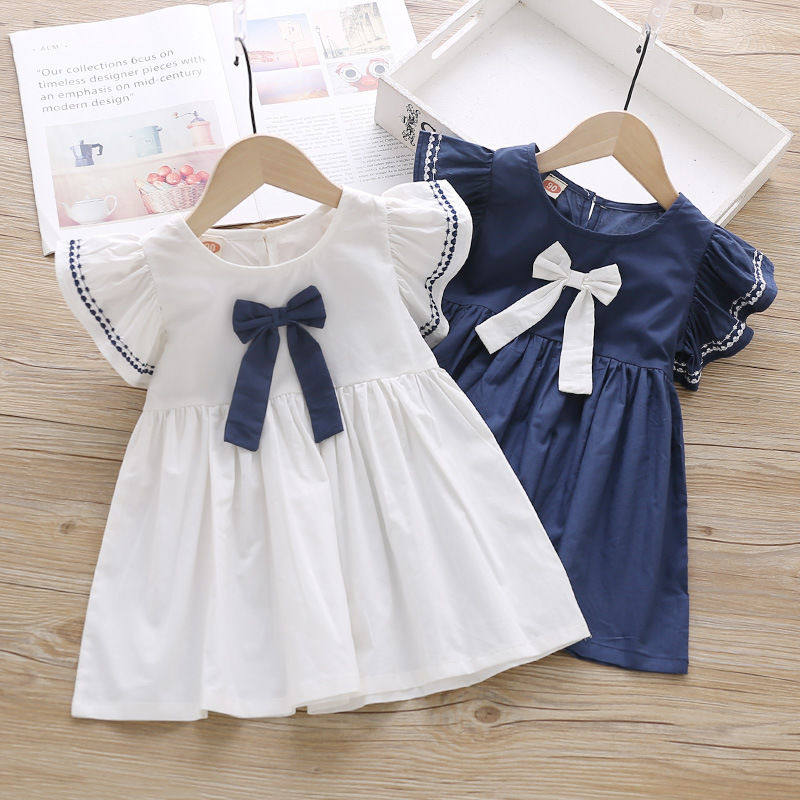 Girl's summer clothing little girl Ocean dress 2021 new children's clothing Han's version of ladies and women's dress in the women's dress