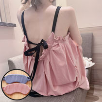 Harness Sleeping Dress Woman Summer Pure Cotton Pyjamas Dress Summer Outside Wearing Sleeveless Korean Version Pyjamas Womans Home Clothing Sweet and long with a knee