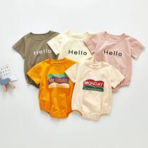 Baby bag fart summer clothes ins Han version baby one-piece clothes triangle bag fart 3-6 months newborn clothes thin