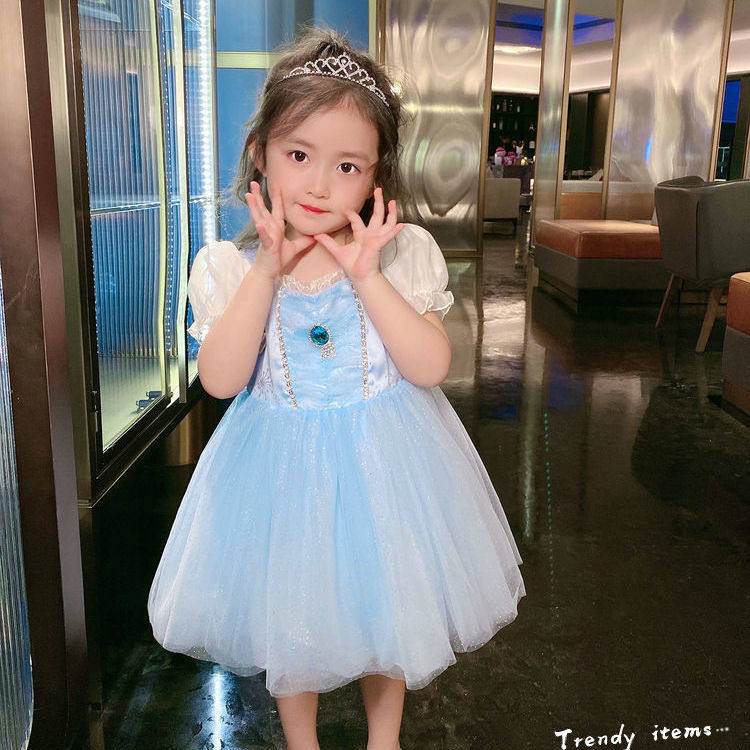 Girls dress Aisha princess skirt summer new children's skirt baby net red little girl summer dress skirt