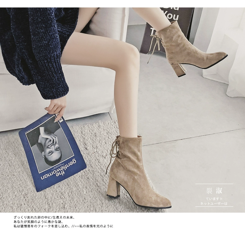 Giày bốt nữ mùa hè 2019 mới lưới mỏng màu đỏ mỏng mỏng tăng gió Anh dày với giày bốt cao cổ trẻ em Chelsea - Giày ống giày bốt nữ