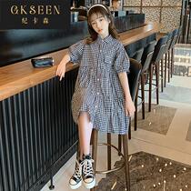 Girls summer dress childrens princess skirt foreign style 2022 new Korean version of big childrens clothing girl summer