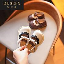 Kircarson baby leather shoes soft soles girl shoes girl shoes 1 2 year old girl shoes xf0308