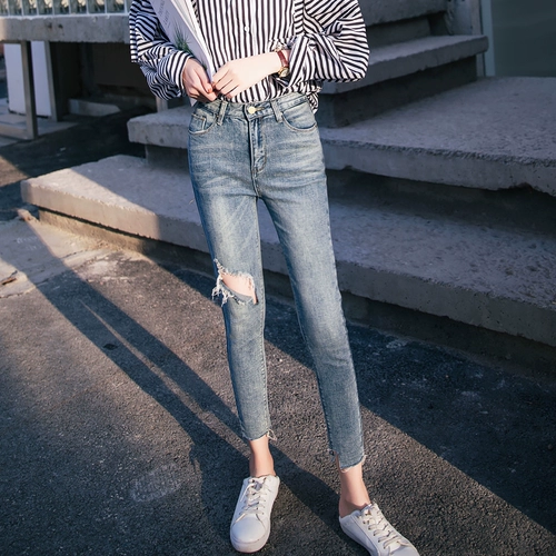 Джинсы, приталенные штаны, 2024 года, высокая талия, в обтяжку