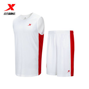 特步篮球服套装男2021新款运动套装男夏季篮球比赛运动服装男套装