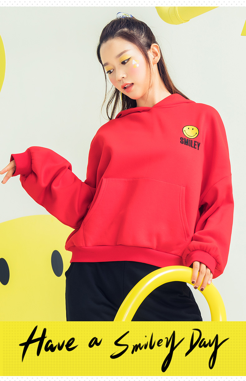 [Cười - Thể thao lông cừu / jumper áo phông dài tay nữ