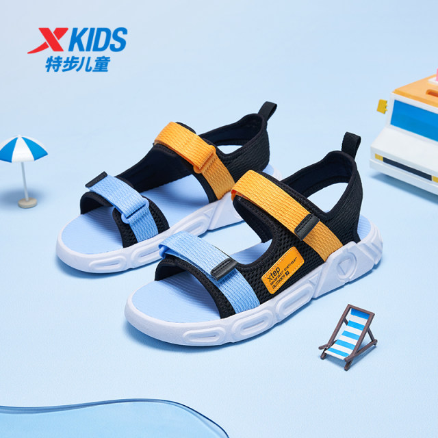 ເກີບເດັກນ້ອຍ Xtep 2024 Summer Boys' Breathable Anti-Slip Sandals ເດັກຊາຍ Summer Boys 'Shoes Beach Shoes Sneakers