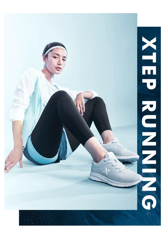 Giày nữ Xtep 2020 mùa thu mới thể thao thoáng khí giày nữ mùa xuân da chạy giày du lịch - Giày chạy bộ