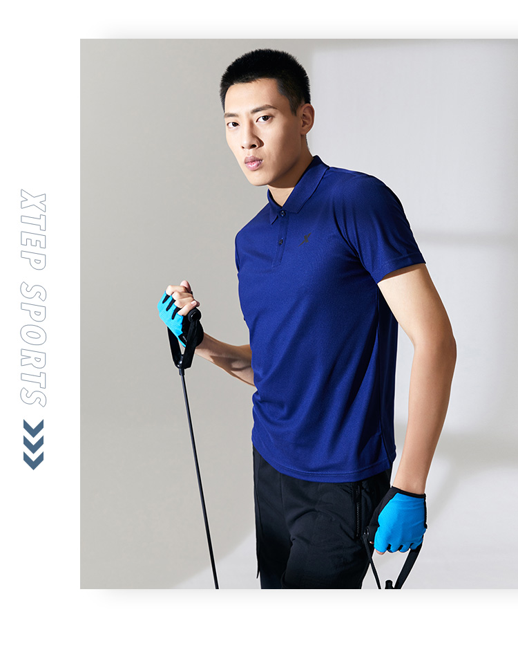 特步 男士 弹力速干Polo衫 图13