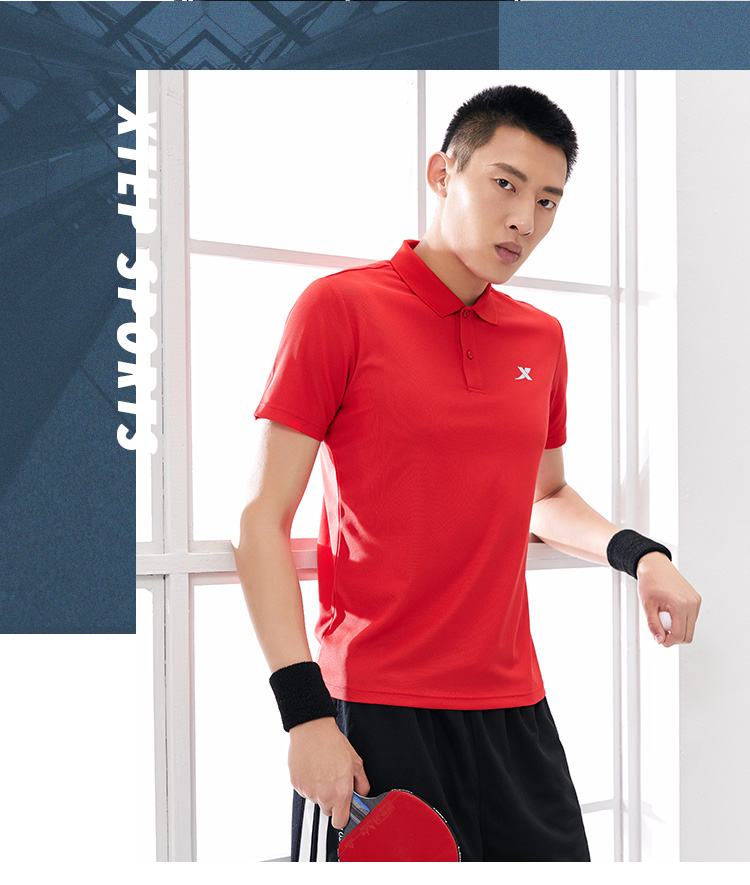 特步 男士 弹力速干Polo衫 图17