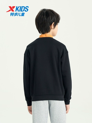 Xtep, детский спортивный весенний лонгслив для мальчиков, трикотажный лебедь