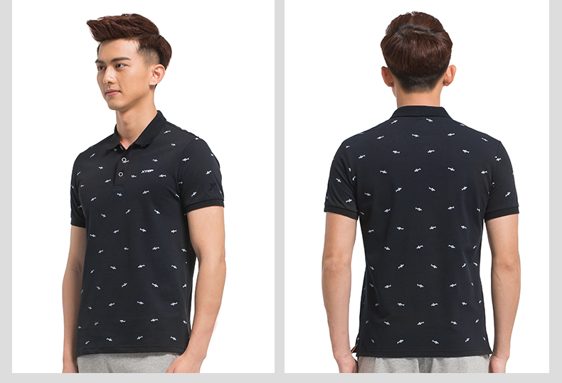 Xtep của Nam Giới Thể Thao POLO Áo Mùa Hè Ánh Sáng Thể Thao Thoáng Khí Giản Dị T-Shirt Nam Ngắn Tay Áo áo polo hồng