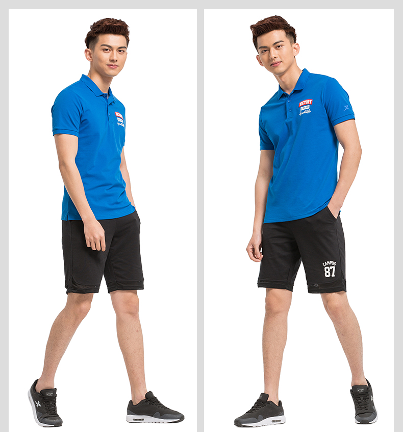 Áo thun thể thao nam Xtep 201 Mùa hè Áo mới POLO Thoải mái thoáng khí Chạy tay ngắn thể thao Top nam aos polo