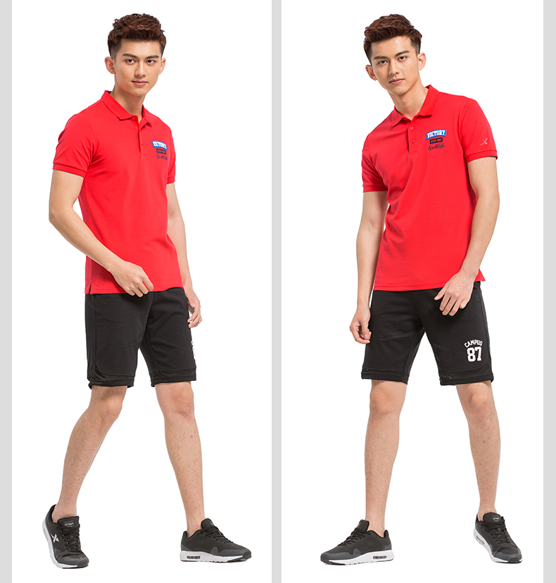 Áo thun thể thao nam Xtep 201 Mùa hè Áo mới POLO Thoải mái thoáng khí Chạy tay ngắn thể thao Top nam aos polo
