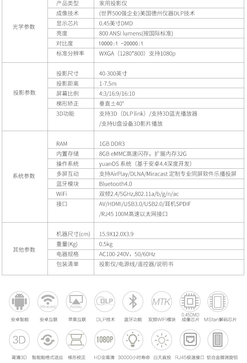 ZECO Zhige cx3 pháo thép nhỏ máy chiếu gia đình văn phòng nhỏ micro không dây WiFi thông minh 3D HD không có màn hình TV 1080P rạp hát tại nhà mini điện thoại di động với màn hình - Máy chiếu