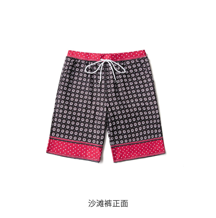 Quần short đi biển nam, mùa hè, rộng, khô nhanh, quần đi biển, bơi lội, lướt sóng, quần bơi năm điểm 	bộ quần áo đi biển gia đình	