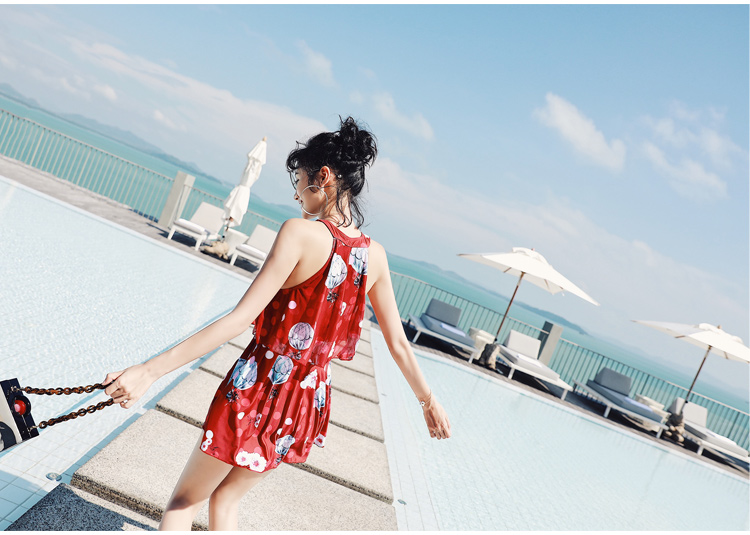 Đồ bơi nữ bảo thủ dễ thương chia áo tắm nhỏ tươi sinh viên Hàn Quốc ngực nhỏ tụ tập váy áo tắm sinh viên 	mẫu áo tắm 2 mảnh	