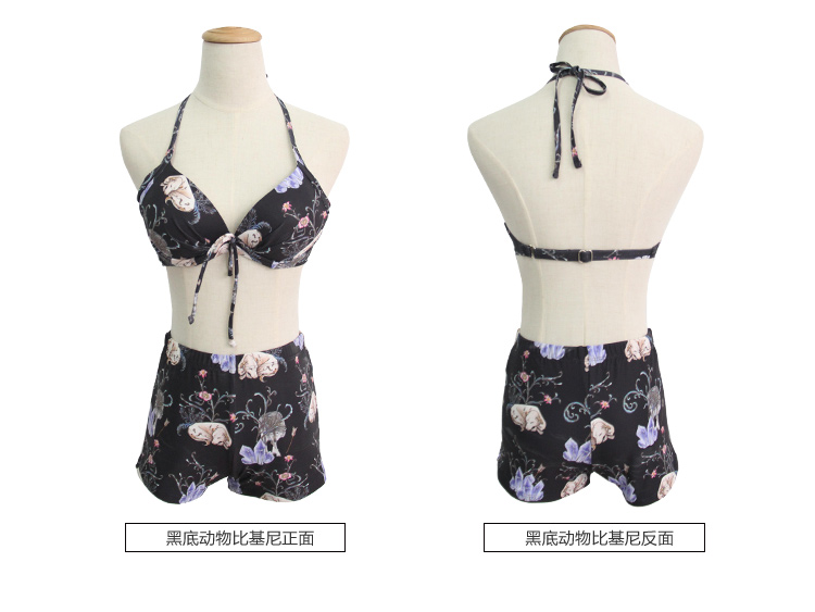 Yimeishan áo tắm nữ bikini bốn mảnh gợi cảm ngực nhỏ Hàn Quốc tập hợp áo tắm giảm béo kiểu váy - Bikinis bộ bơi dài tay nữ