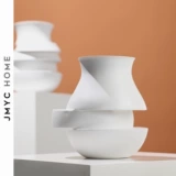Современная минималистичная белая многоуровневая креативная ваза для гостиной, прихожей, ТВ-шкафа, украшения дома, настольная, художественная, цветочный сосуд