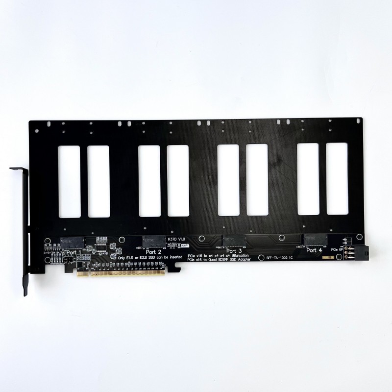 ADT PCIe5.0 x16转4-Port M.2 NVMe硬盘拆分转接扩展卡：解锁PC存储新境界，一拖四不是梦！