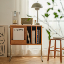 Solid Wood suspension cabinet Nordic vinyl record storage rack retro phonograph base support tripod audio magazine shelf