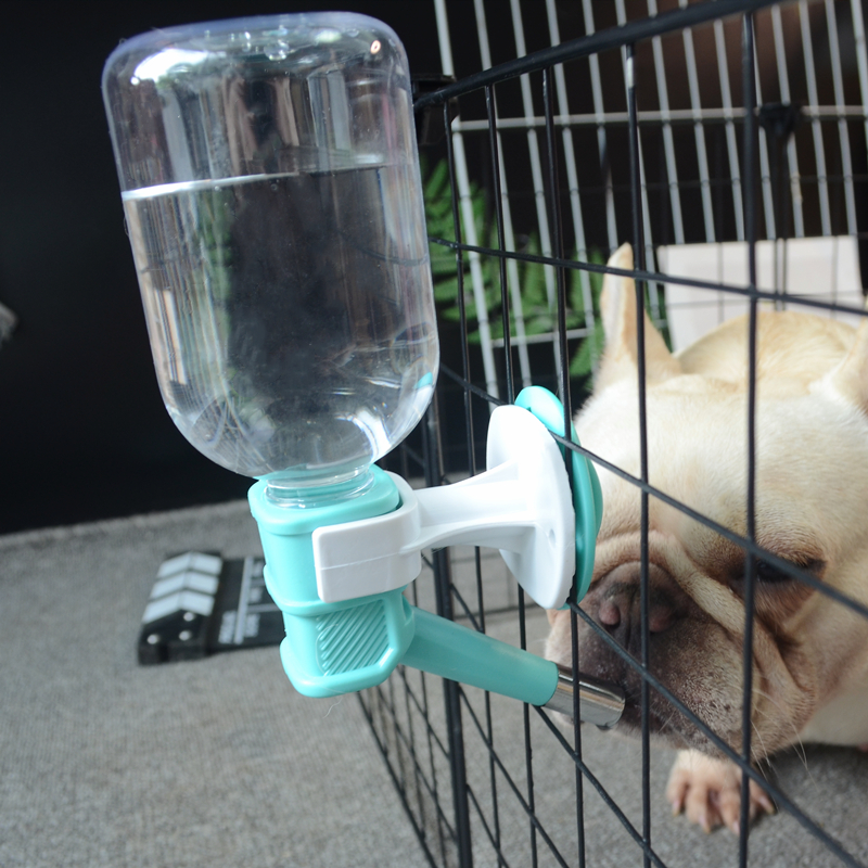 Dog Drinking Water Instrumental Hanging Kettle Not Wet Mouth Wow Supplies Dog Cage Feeder Kitty Pet Drinking Water