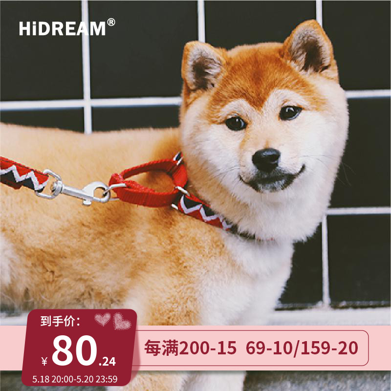 The HiDAREAM) in the first of its first Rainbow Dogs Traction Rope Small Canine Fur Comfort Safety Nylon Dog Rope Pet Supplies