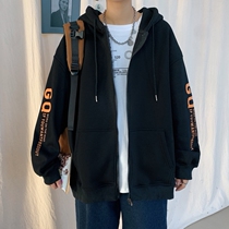 2021 New handsome jacket mens spring and autumn fat size sports coat Hong Kong style street trend casual coat