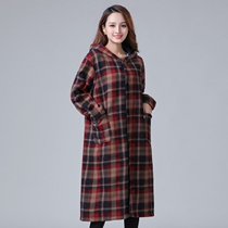 Extended mens and womens long-sleeved apron plus fat adult overcoat Dust-proof large size overalls Medium-long apron