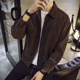 Spring and Autumn 2021 New Denim Jacket Men's Korean Style Handsome Trendy Autumn Jacket Workwear Spring and Autumn Gray Men's Clothing