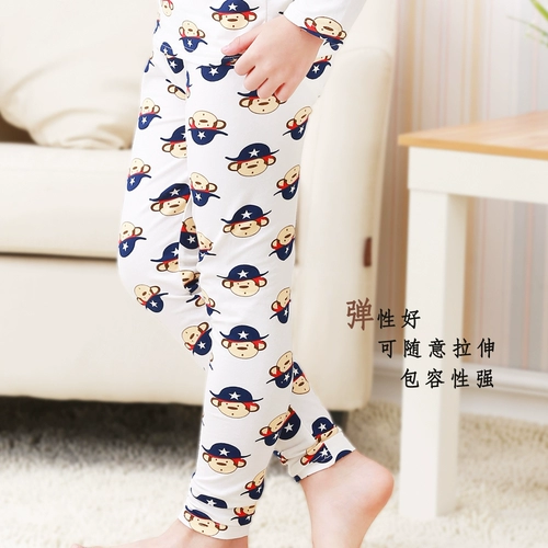 Осенние детские хлопковые штаны, хлопковое термобелье для мальчиков