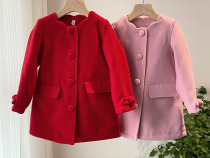 9136 Every girl is a princess girls autumn and winter woolen coat