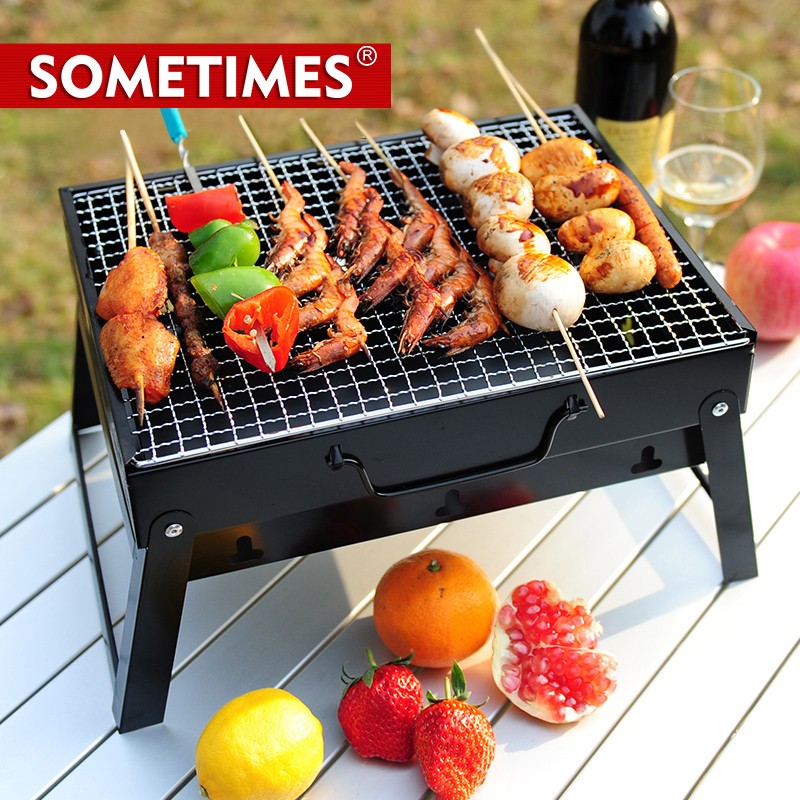 Stainless Steel Barbecue Oven Home Charcoal Burning Grill Outdoor Tools Small Field Carbon Ravens Grilled Stove Racks