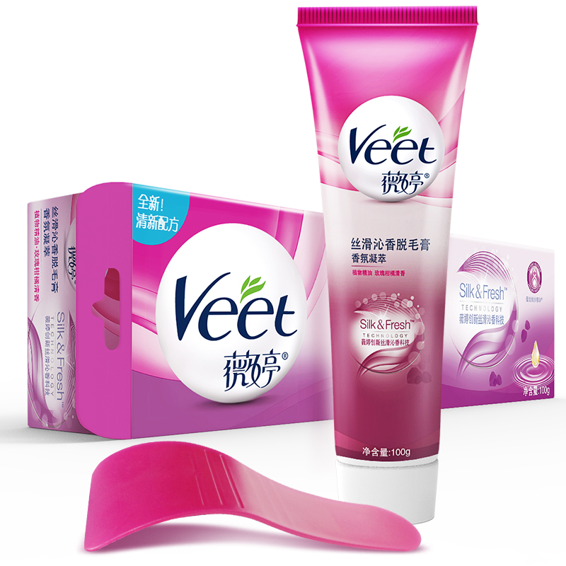 Veet/薇婷脱毛膏 腿毛腋下温和轻松脱毛 男女士用不永久 腿毛100g