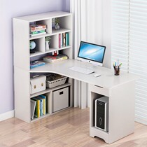 Simple multifunctional home bedroom one bookcase desk bookcase combination student girl home space solid wood