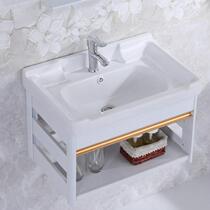 Small number toilet washbasin washbasin cabinet Ceramic without simple mirror combination cabinet balcony small family type wash