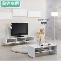 Nordic TV cabinet Coffee table combination Small apartment Modern simple living room Bedroom TV cabinet Simple low cabinet