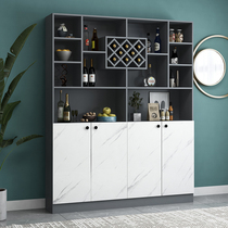 Modern and simple dining side cabinet One wall household high cabinet Large capacity living room multi-function storage cabinet Tea cabinet