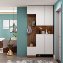 Entrance cabinet Entry cabinet Shoe cabinet Large capacity household door space-saving High vertical hanger One-piece wall locker