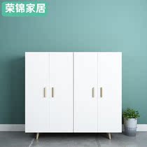 Nordic shoe cabinet Household door multi-function shoe cabinet hanger one modern simple door entrance cabinet Living room shoe rack