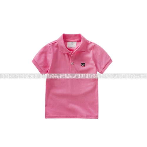 Летняя однотонная футболка polo, короткий рукав, детская одежда