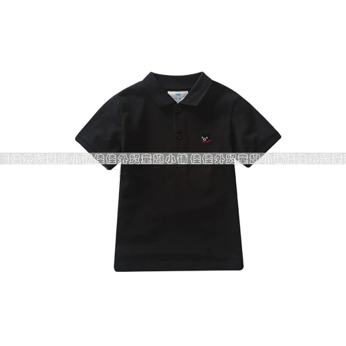 Летняя однотонная футболка polo, короткий рукав, детская одежда