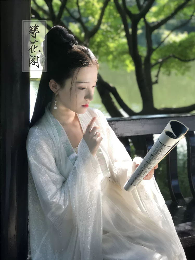 Hanfu, summer silk skirt, set, custom-made, pleated skirt