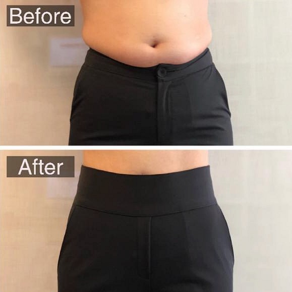 Belly loose tight waist trousers women's straight tube micro-LA 9 points plus velvet thick size South Korea East Gate autumn and winter thick