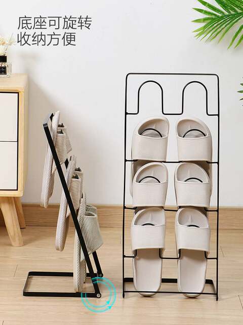 Multi-Layer Shoe Rack for Home Use, Iron Art, Freestanding, Foldable, Suitable for Bathroom, Toilet, Dormitory, Simple Slipper Storage Rack